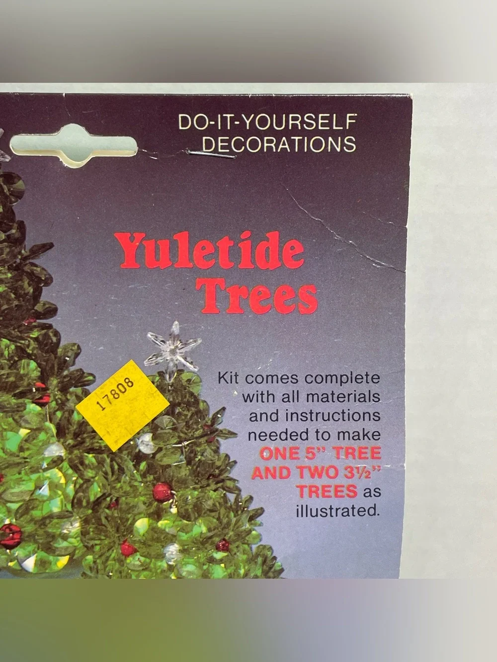 Vintage The Beadery Christmas Yuletide Trees Decoration Kit NEW 1983 Craft Kit